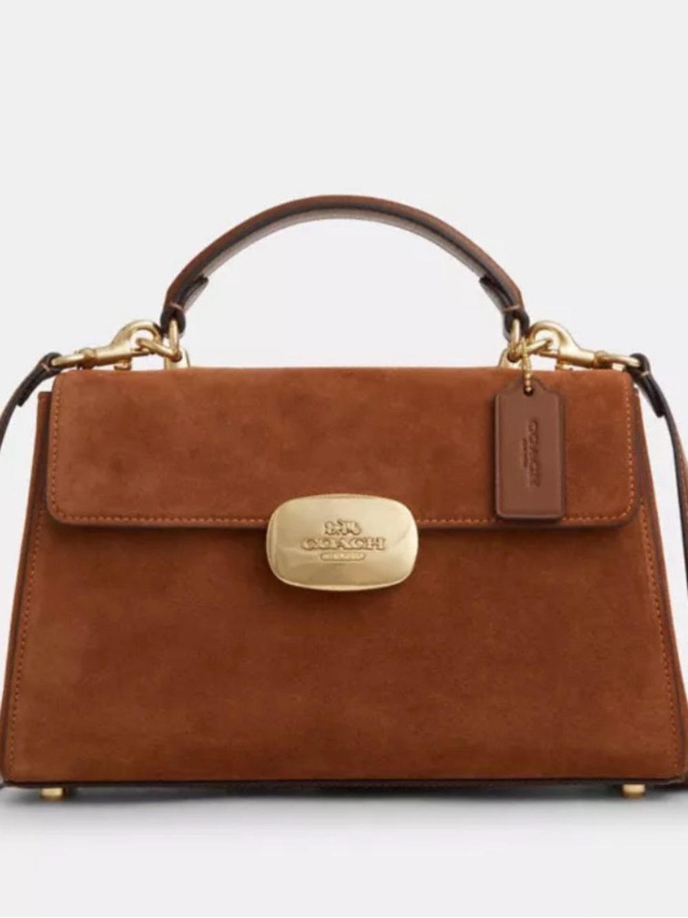 Coach Eliza Flap Crossbody Bag in Sienna